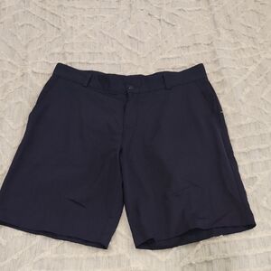 Adidas Navy Blue  Flat Front Golf Shorts Size 34!
